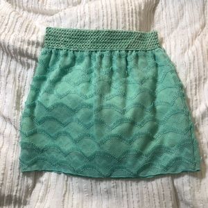 Jacaranda Lace Mint Skirt